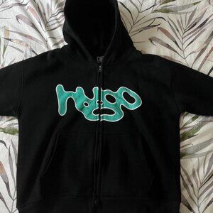 Men's Black and Multi Hoodies